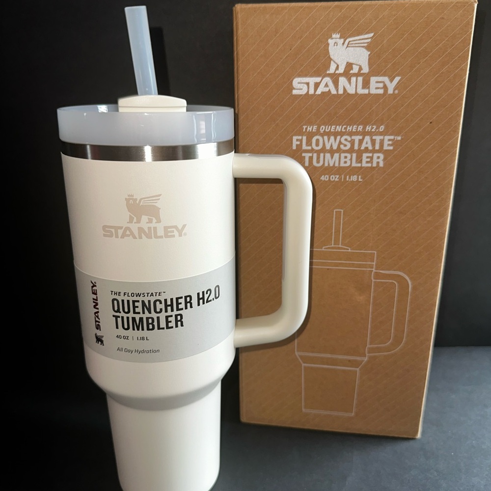 Stanley White Tumbler with Handle